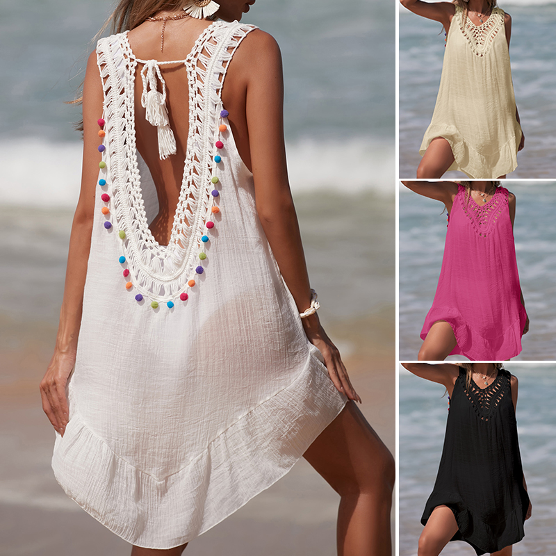 Summer Clothing Colors - Damska sukienka z dekoltem w kształcie