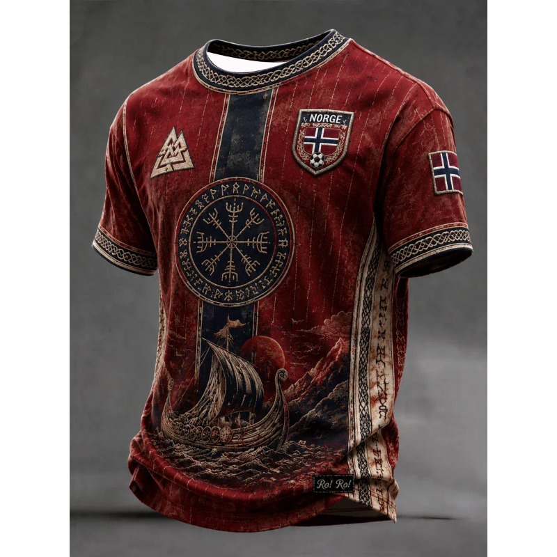 Summer Viking Clothing - Koszulka piłkarska Norwegia Norge Viking z