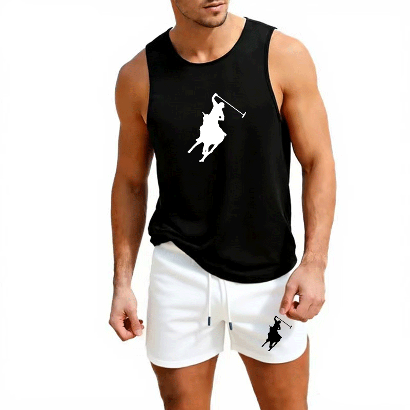 Summer Clothing Sets - Męski letni zestaw: kamizelka i szorty,