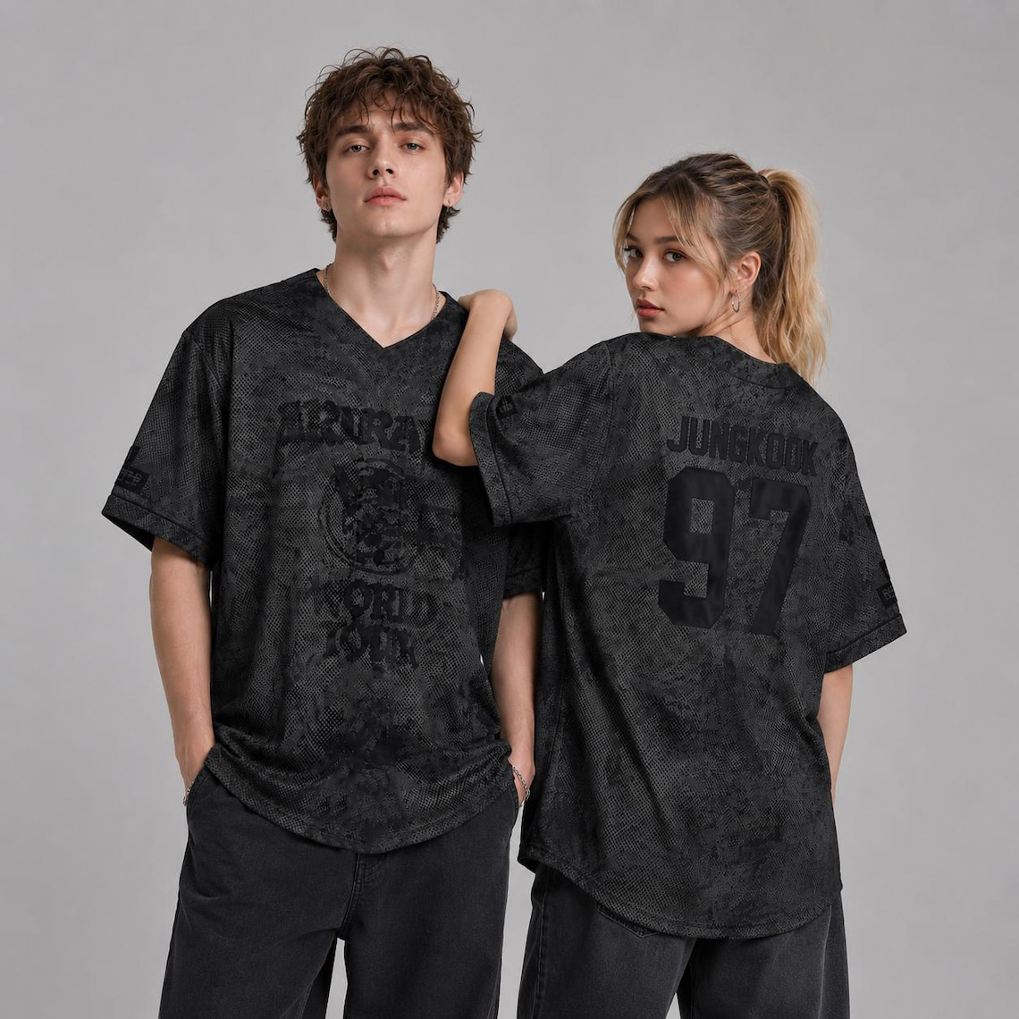 Summer Clothing Old Money - Koszulka baseballowa z nadrukiem BTS Jungkook