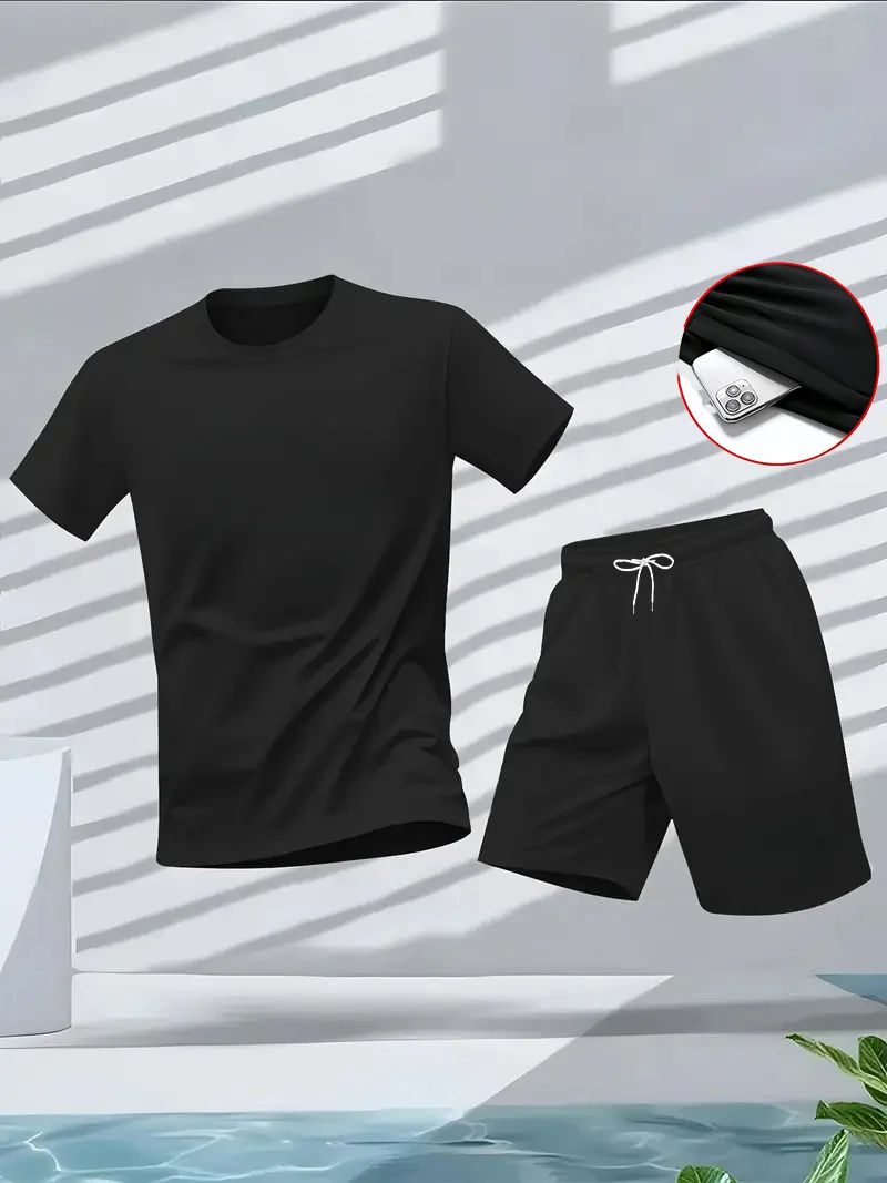 Summer Gym Clothing - Męski garnitur 2-częściowy, modny, wygodny zestaw