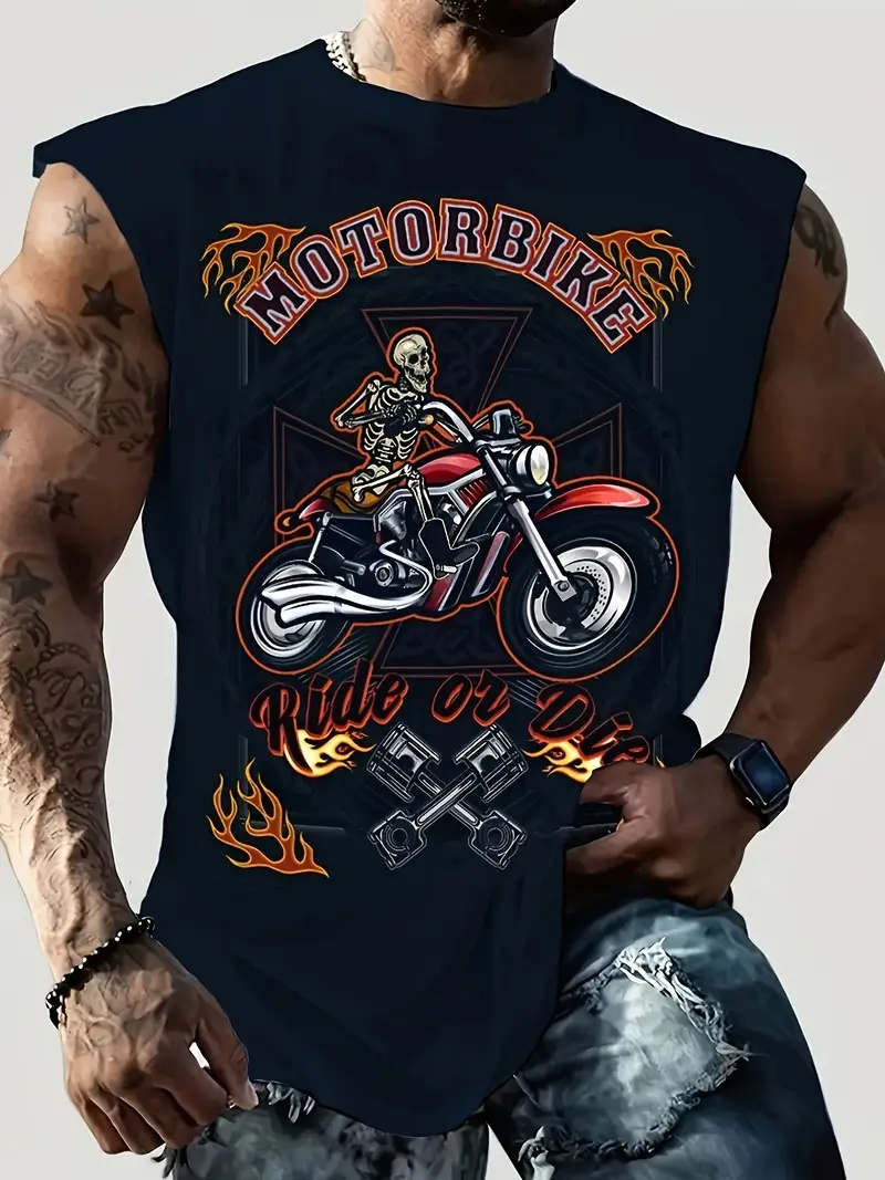 Summer Viking Clothing - Letnia nowa męska kamizelka T-shirt Viking