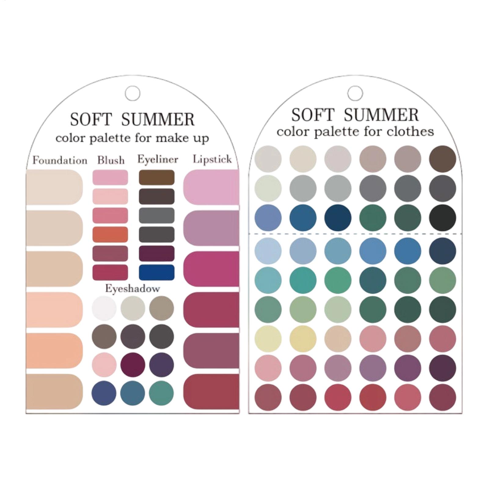 Summer Clothing Color Palette - 2-częściowa akrylowa paleta sezonowa w delikatnych