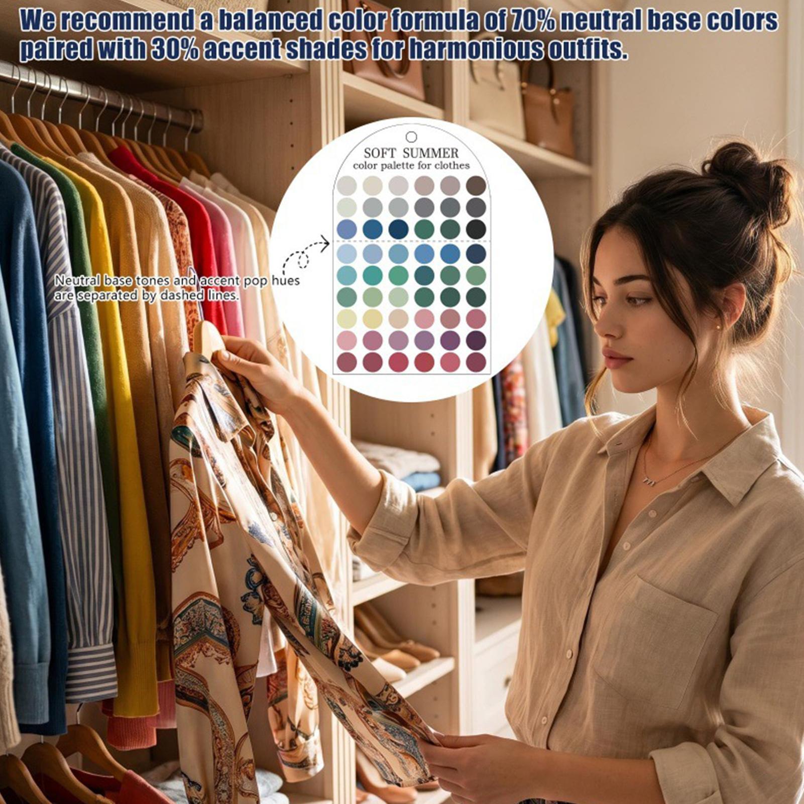 Summer Clothing Color Palette - 2 sztuki akrylowych palet kolorów sezonowych,