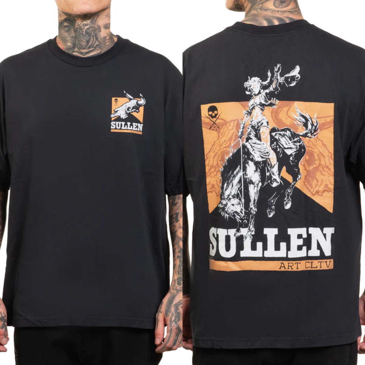 Vintage Summer Clothing Brand - Fit Sullen Clothing Graficzny bawełniany T-shirt