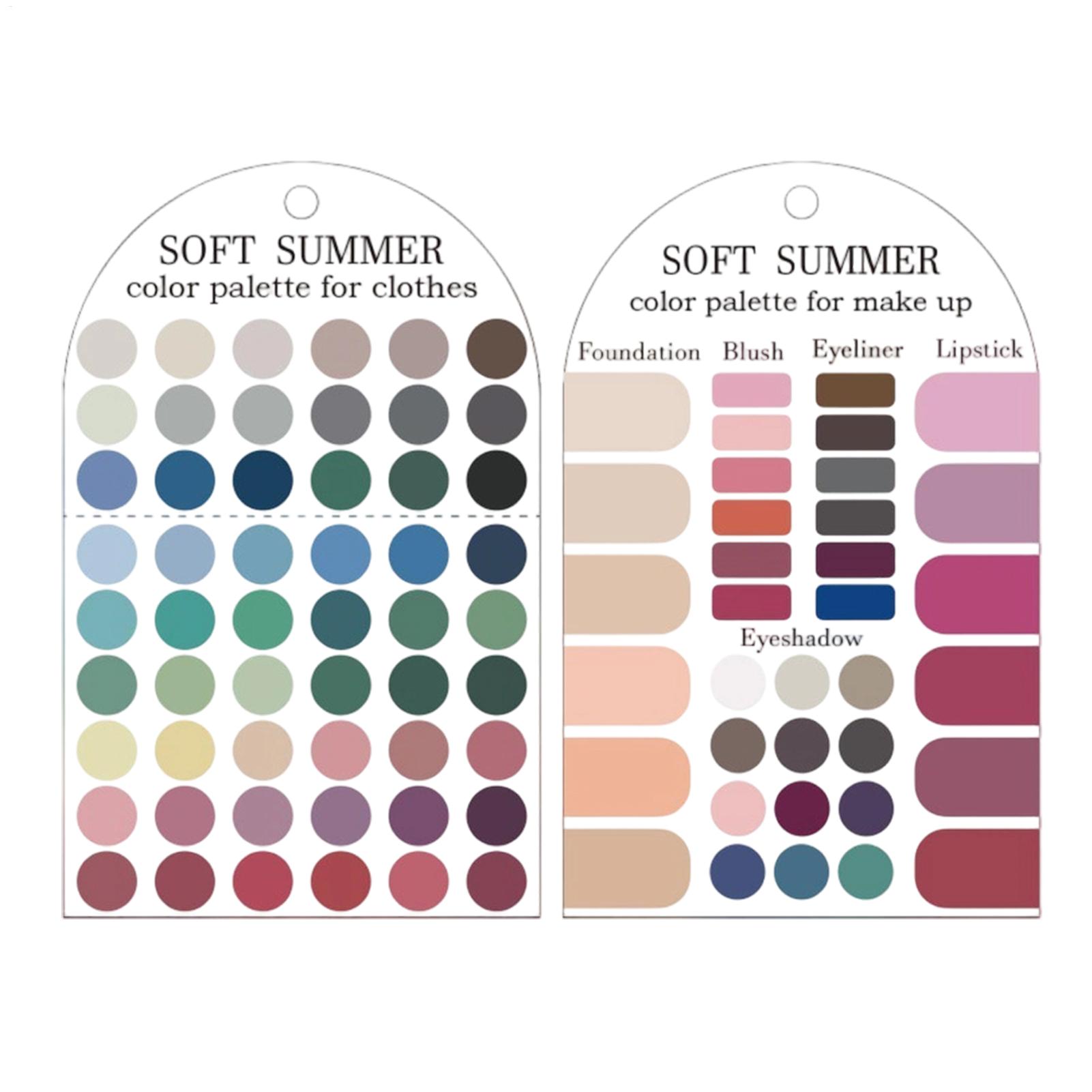Summer Clothing Color Palette - Miękka letnia paleta kolorów, 2 sztuki,