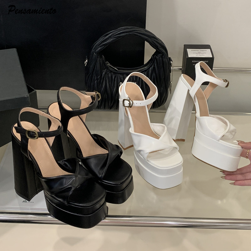 Summer Clothing Items - Sandały damskie gladiatorki na koturnie z