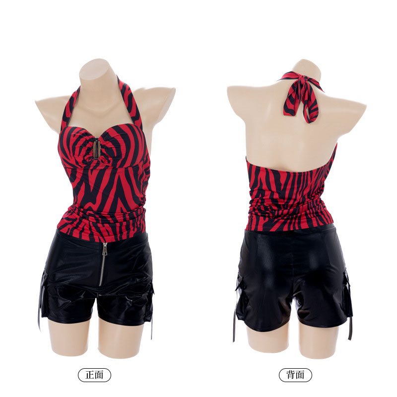 Summer Alt Clothing - Obsesja Nikki Halter Top Cosplay Damskie