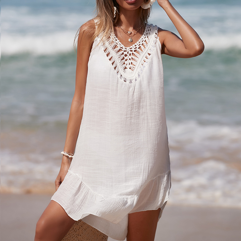 Damska sukienka z dekoltem w k – Summer Clothing Colors recenzja i cena