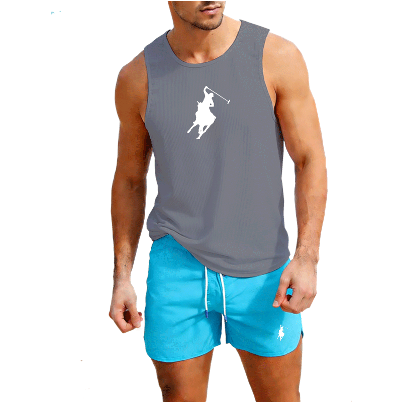 Męski letni zestaw: kamizelka  – Summer Clothing Sets recenzja i cena