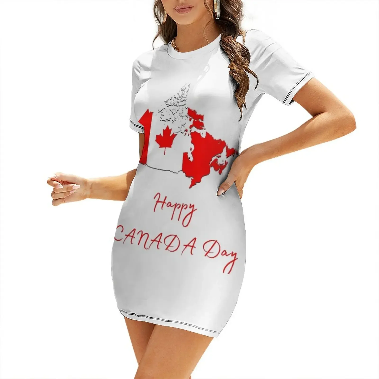 Sukienka z krótkim rękawem na  – Summer Clothing Women Canada recenzja i cena