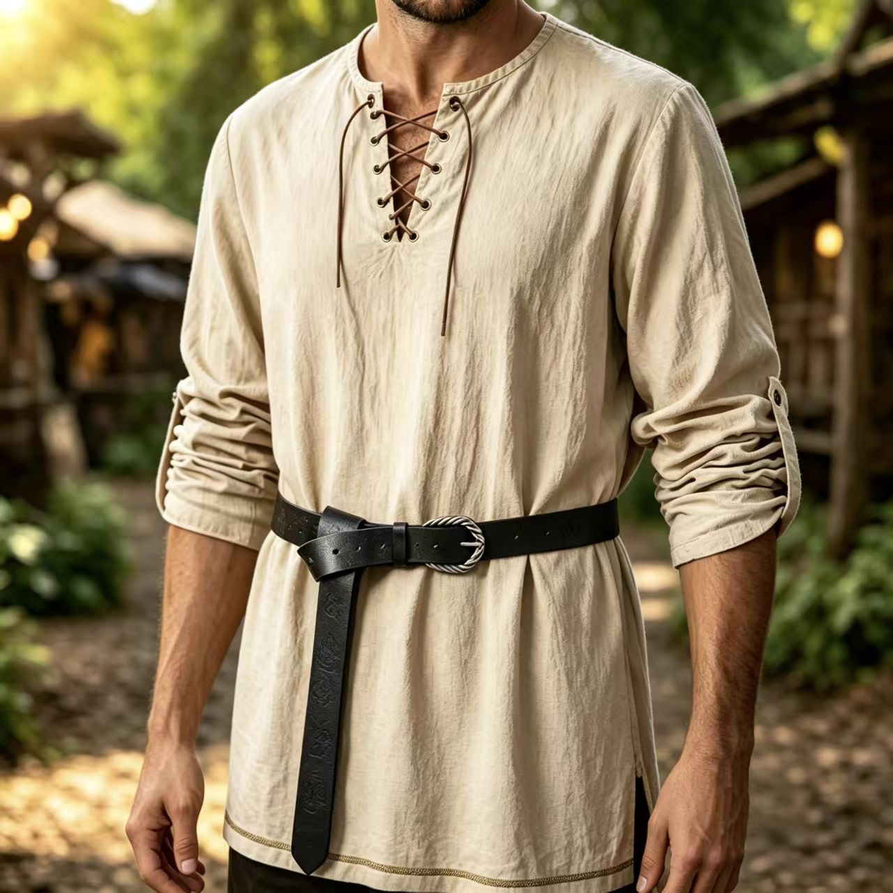 Męska Średniowieczna Tunika z  – Summer Viking Clothing recenzja i cena