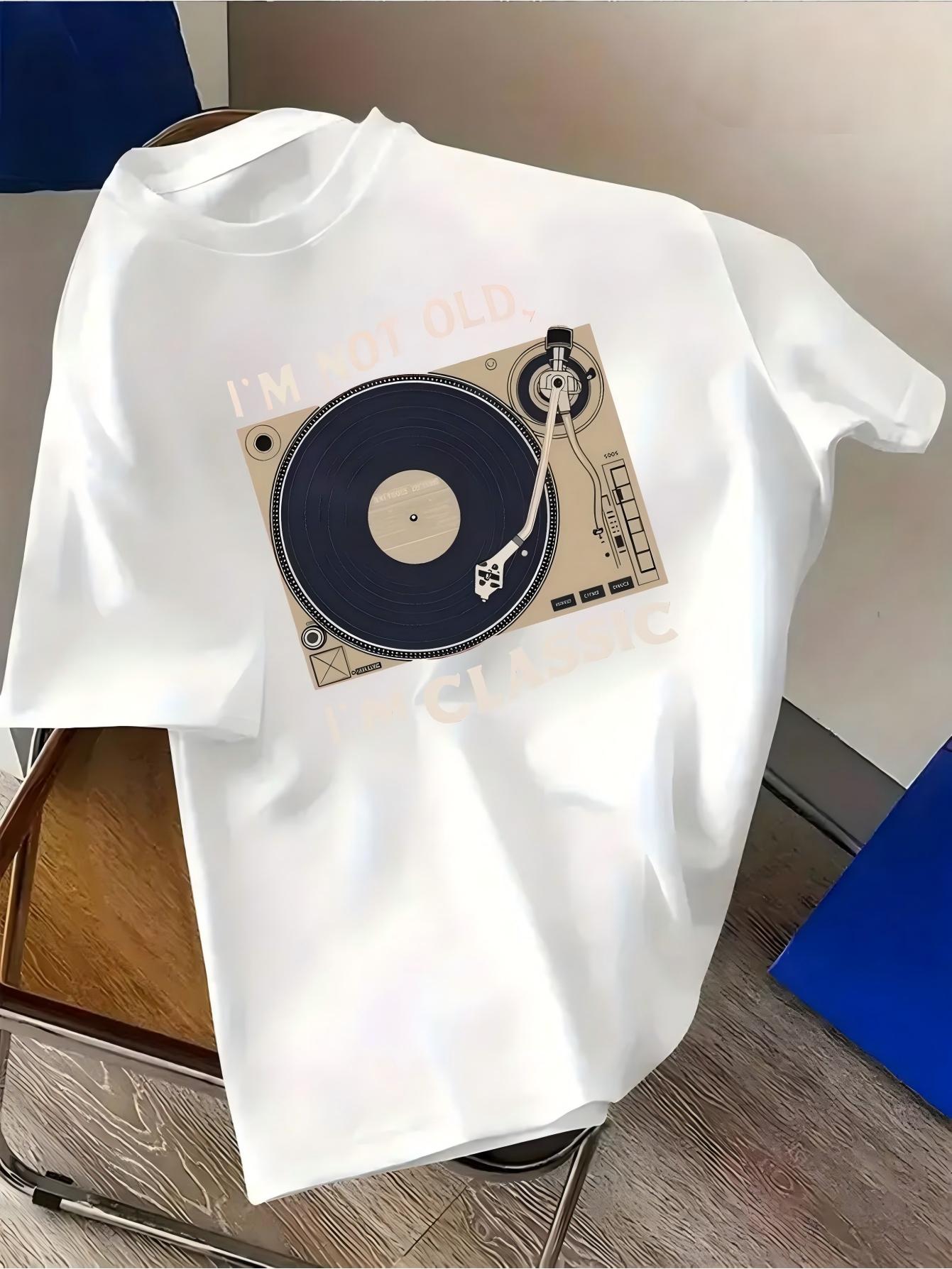Koszulka z gramofonem w stylu  – Summer Clothing Old Money recenzja i cena